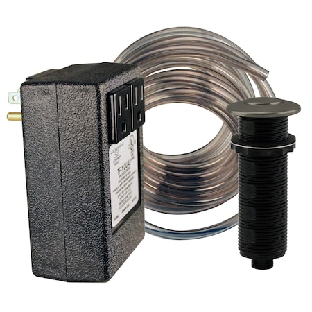 Westbrass Sink Deck Disposal Air Switch with Flush Button and Dual Outlet Box, Oil Rubbed Bronze ASB-2B3-12